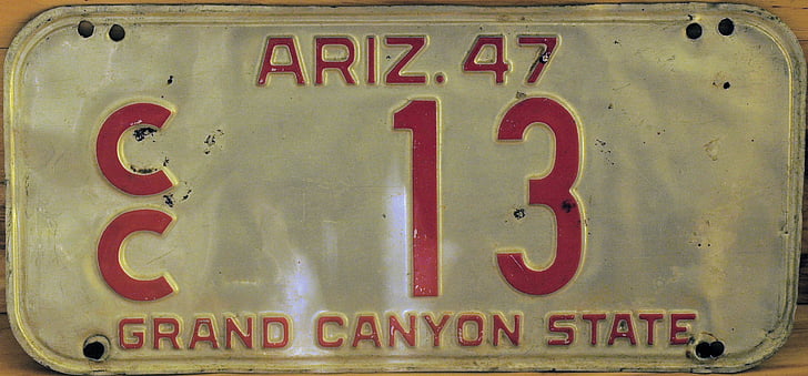 placa de la licencia, Arizona, placa de, controlador, signo de, viajes, vehículo