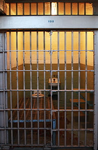 prigione, cella, prigione di Alcatraz, bar, dietro le sbarre, penale, prigione