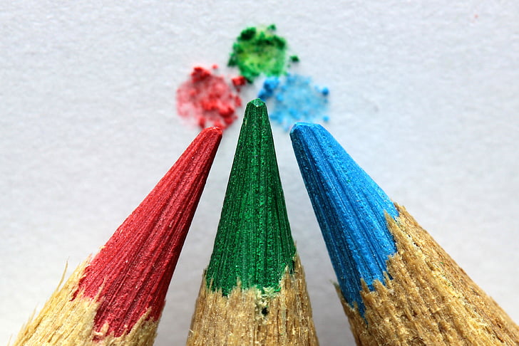 culoare, creioane colorate, colorate, pentru a colora, pictura, Red, albastru