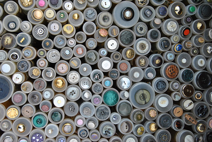 botões de, botão, mercado, Ghent, lustrosa, plástico, sementeira