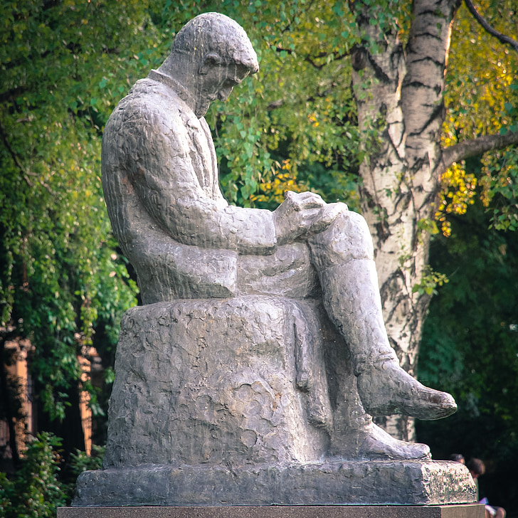 la statue de, medická jardin, Kukučín, Bratislava, Parc
