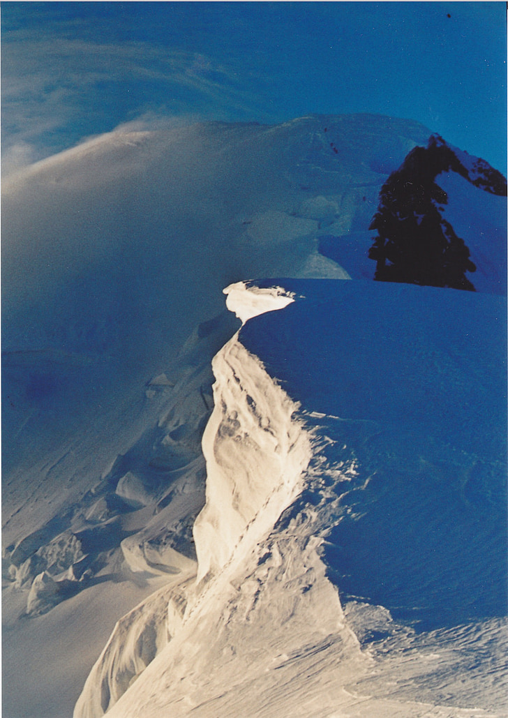 Mont blanc, neve, alpino, alte montagne, Chamonix, ghiaccio, Francia