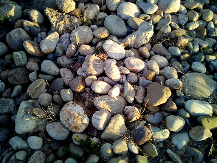 stenar, småsten, konsistens, bakgrund, jord, Boulder, trampa på