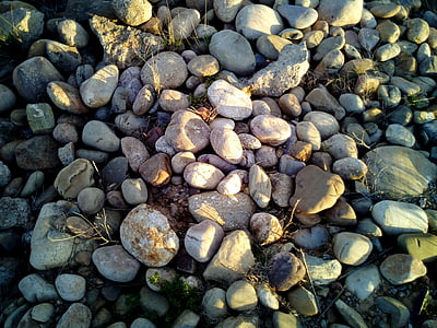 stones, pebbles, texture, background, soil, boulder, stepping on