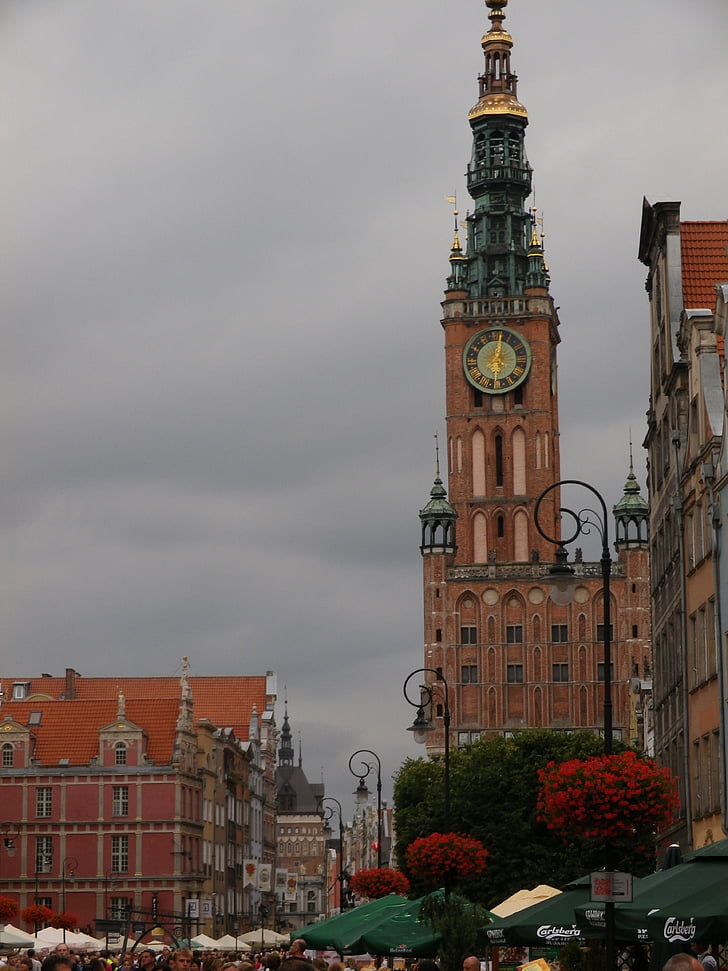 Gdańsk, toranj, cigla, arhitektura