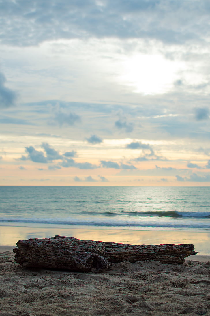 stranden, Thai, timmer, havet, horisonten över vatten, lugn scen, Scenics