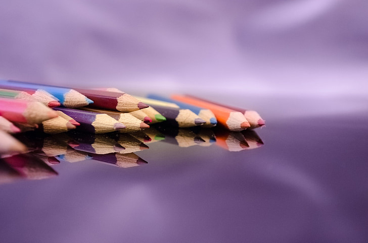 boja, boja, šarene, olovka, krejon, olovka, duga