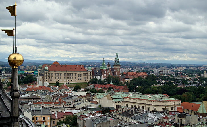 Kraków, Wawel, slottet, historie, Polen, monument, arkitektur