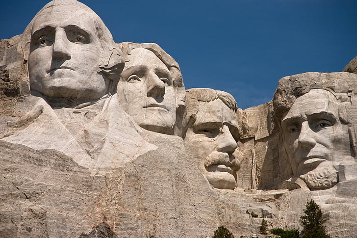 Rushmore, Monument, Nacional, Dakota, Washington, Memorial, escultura