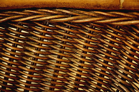 Fondo, marrón, patrón de, mimbre, al aire libre, con textura, cesta
