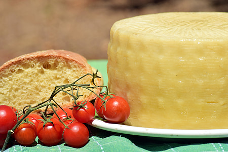 siers, Fetas siers, siera klaips, tomāti, maize, Vidusjūras reģiona, Vidusjūras diēta