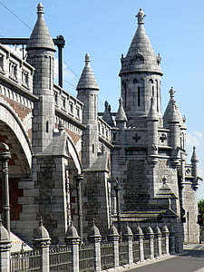 Antwerp, spoorberm, železniške, Viadukt, most, steber, stolp
