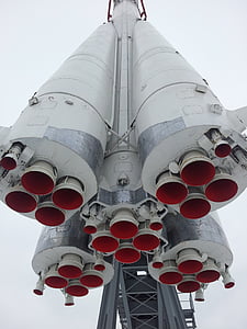 raket, kosmos, astronautik, upp, Sovjetunionen, startplattan