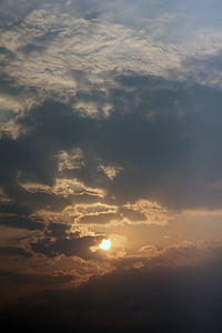 tramonto, nuvole, Cloudscape, cielo, cielo, Sunshine, natura