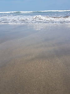 piasek, morze, ACA, Plaża, fale, niebo, Ocean