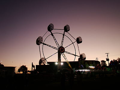 park, sunset, toy, sky, fun, child, ferris Wheel