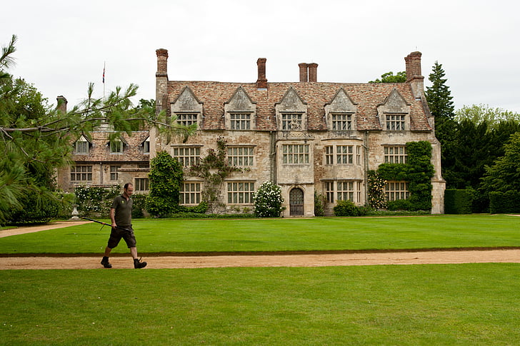 trädgårdsmästare, Estate, hus, arkitektur, byggnad, Angelsey abbey, Cambridgeshire