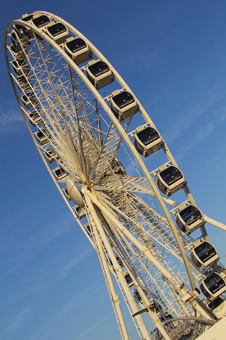 Maailmanpyörä, Lontoo, City, Iso-Britannia, London Eye-maailmanpyörä