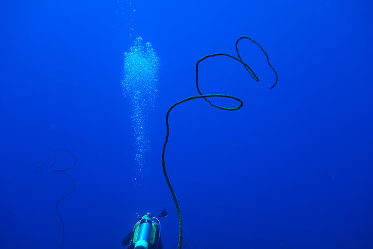 Submarinisme, bombolla, illa verda, sota l'aigua