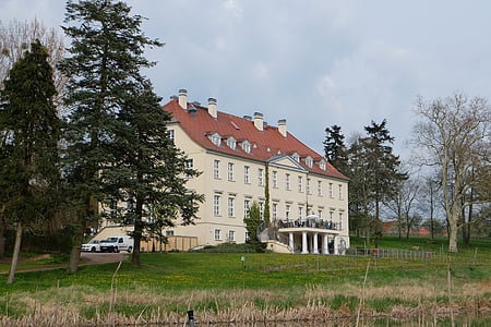 slott, hem, byggnad, Tyskland, Mecklenburg-Vorpommern, Rattey stängd, platser av intresse