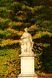 statua ogród, jesień, pieszo