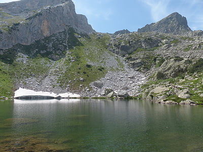 Lago, bergsee, Alpina, Alpes Marítimos, água, Lago deghli albergi, frisson de Monte