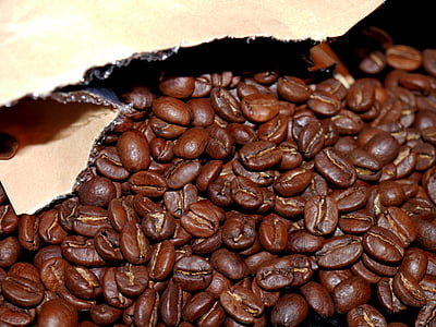 feijão de café, embalagens, café, marrom, café
