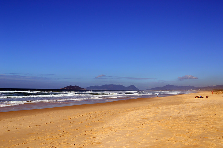 stranden, Brasilien, naturen, Orla, blå himmel, Litoral