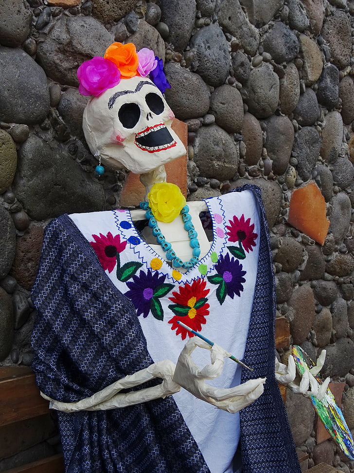 hari mati, Calaca, tradisi, tengkorak, November, Meksiko, Veracruz