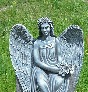 Angel, skulptur, natur, gebyr, tro, håber, udtryk