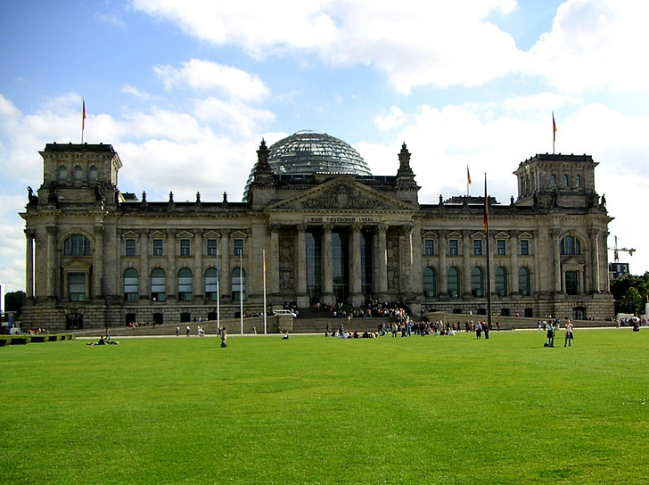 Rigsdagen, glaskuppel, bygning, Berlin, regeringen, arkitektur, glas