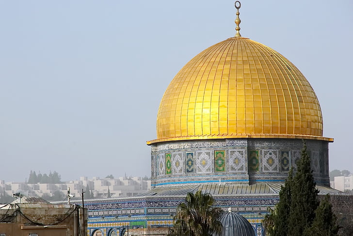 Israel, Jerusalem, Dome, Rock, moskén, helig plats, religion