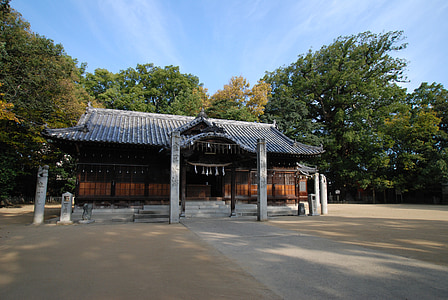 edifici, religió, xintoista, Santuari, sostre, Santuari Ichinomiya, principal santuari
