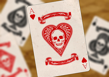 playing cards, ace, heart, cross, pik, diamonds, card game