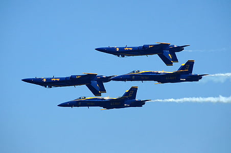 Blue angels, haditengerészet, pontosság, repülőgépek, képzés, kirohanás, manőverek