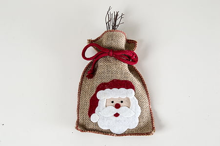 santa decor, decoration, santa bag, xmas, ornament, december, merry