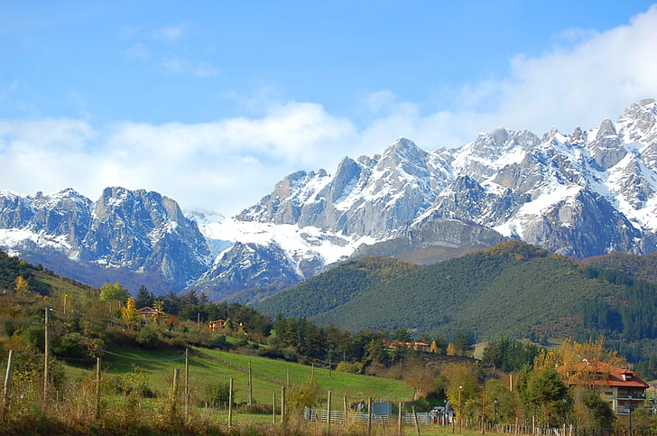 mountains, landscape, mountain landscape, nature, asturias, mountain, european Alps