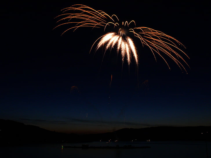 fireworks, sparklers, bank, celebration, light, flame, spark