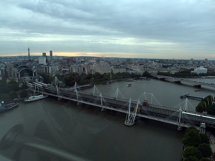 Londres, pont, Royaume-Uni, vue
