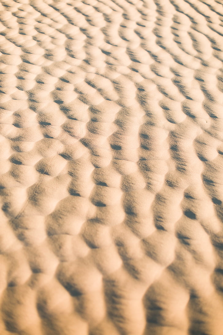 smėlio, paplūdimys, bangos, Gamta, lauko, dykuma, smėlio kopa