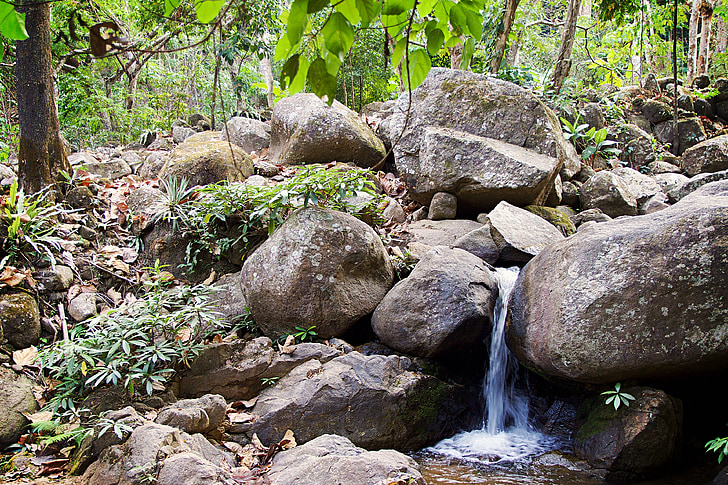 Chiang rai, Thaïlande, Parc, nature, pierres, chute d’eau, Bach