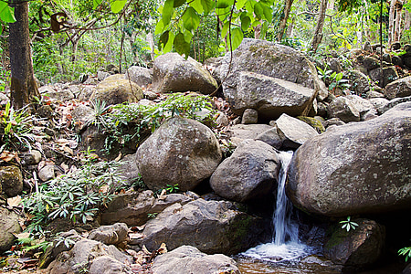 Chiang rai, Thailand, Park, Natur, Steinen, Wasserfall, Bach