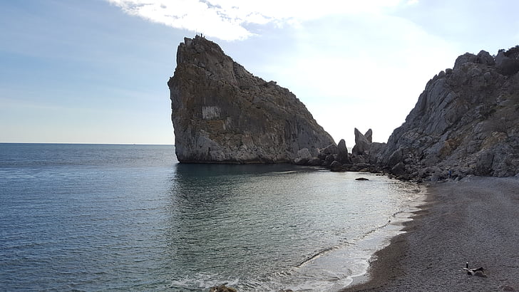 Crimea, mare, spiaggia, roccia, costa sud, Vacanze, natura