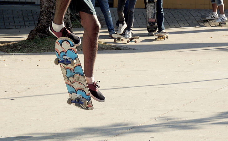 skateboard, strada, radicală