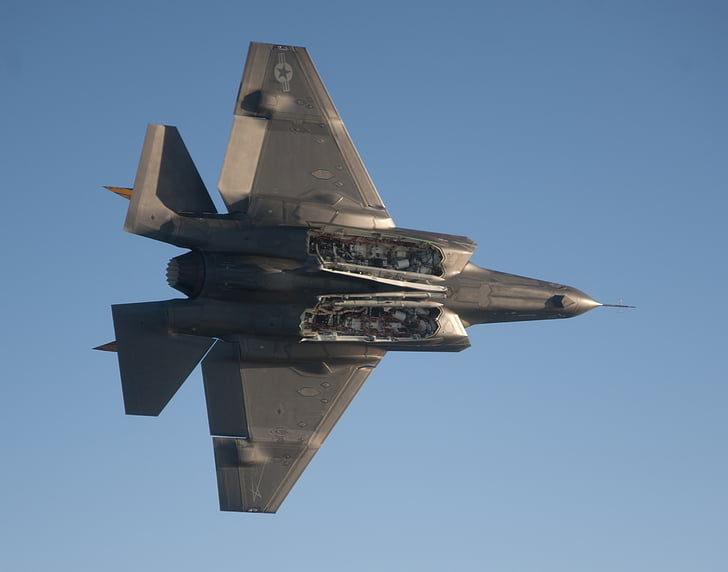 military jet, flight, flying, f-35, fighter, airplane, plane