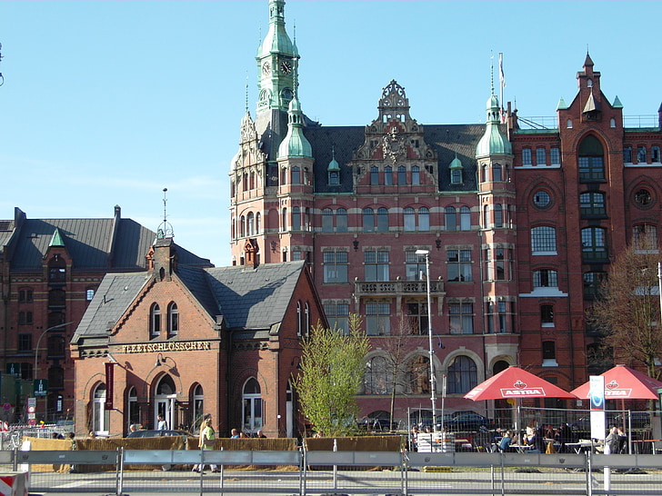 hamnstaden, Hamburg, Tyskland, byggnad, gamla stan, Hanseatic stad