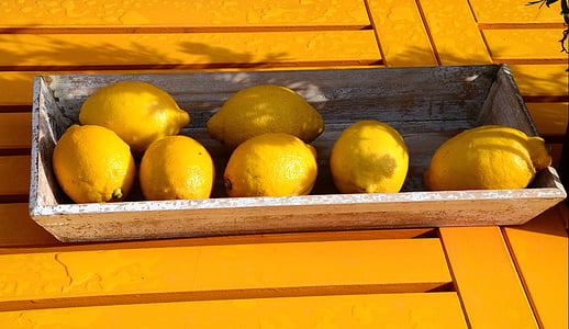 лимони, барвистий, фрукти, свято, подорожі, жовтий