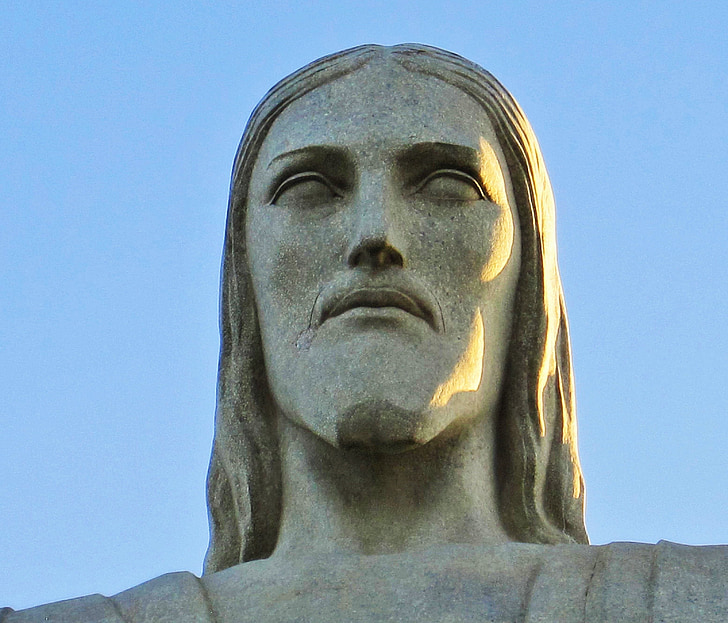 Río de janeiro, cabeza de cristo redentor, estatua del Cristo Redentor, punto de referencia, Monumento, monumental estatua de Cristo, lugares de interés