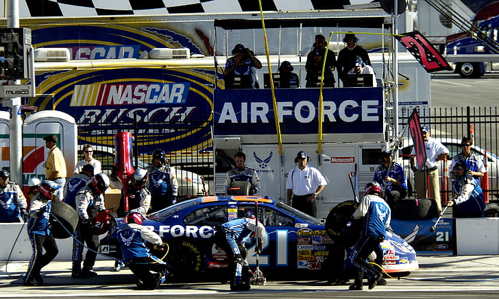 pit crew, NASCAR, dæk, benzin, auto racing, bil, hastighed