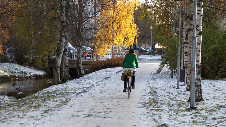 Oulu, Finsko, Finsko, Finština, podzim, Příroda, října